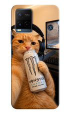 Gamer Cat Energy Vivo Y21/Y21s/Y33s Hard Case Back Cover by Casekaro