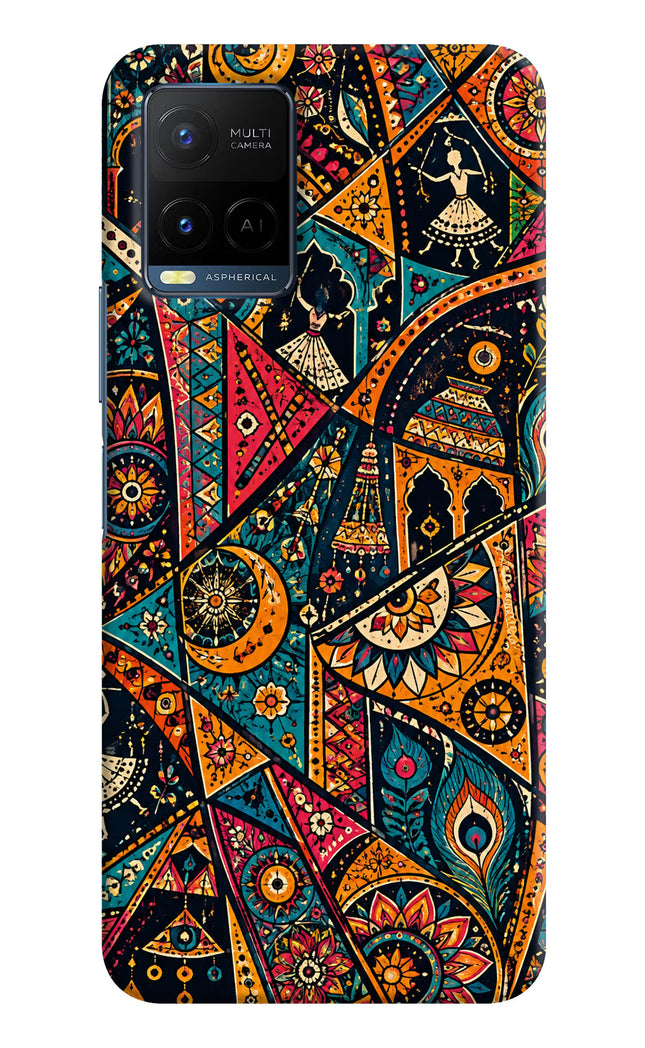 Folk Print Vivo Y21/Y21s/Y33s Hard Case Back Cover by Casekaro