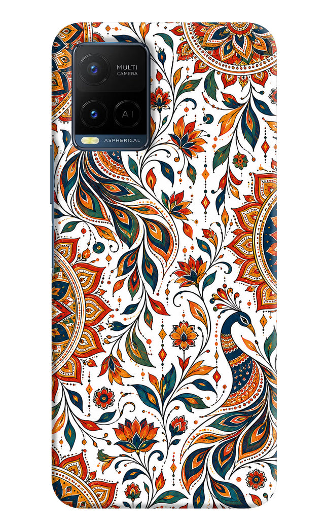 White Mayura Vivo Y21/Y21s/Y33s Hard Case Back Cover by Casekaro