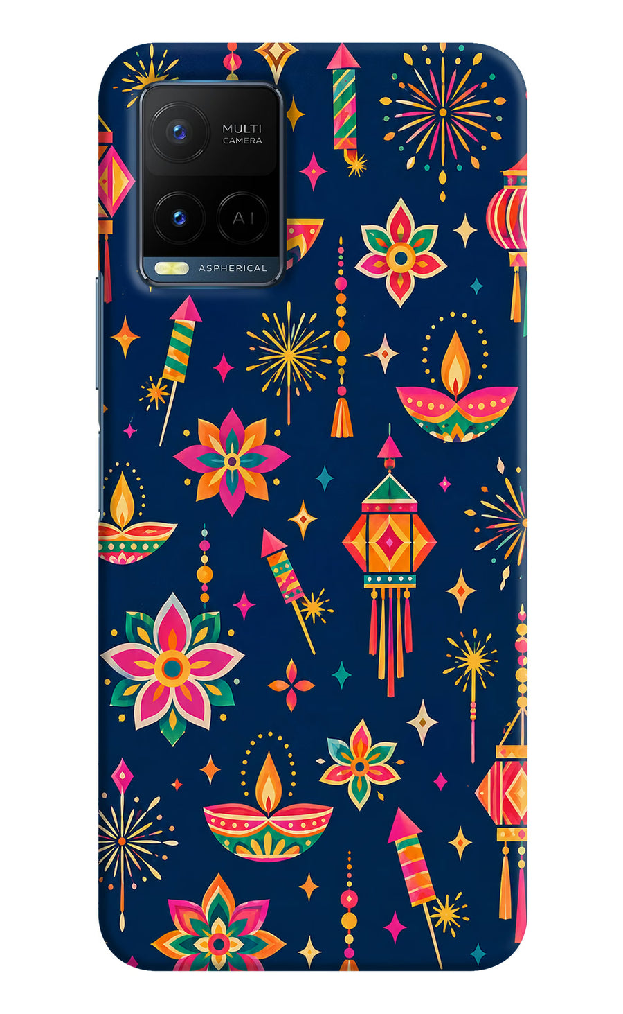 Festive Pop Vivo Y21/Y21s/Y33s Back Cover, Hard case