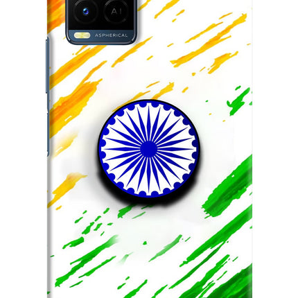 Indian Flag Ashoka Chakra Vivo Y21/Y21s/Y33s Pop Case by Casekaro