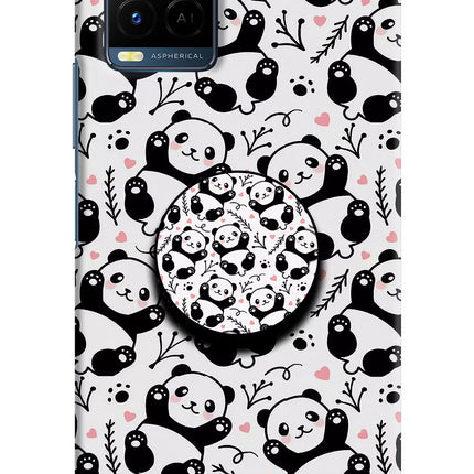 Cute Panda Vivo Y21/Y21s/Y33s Pop Case by Casekaro