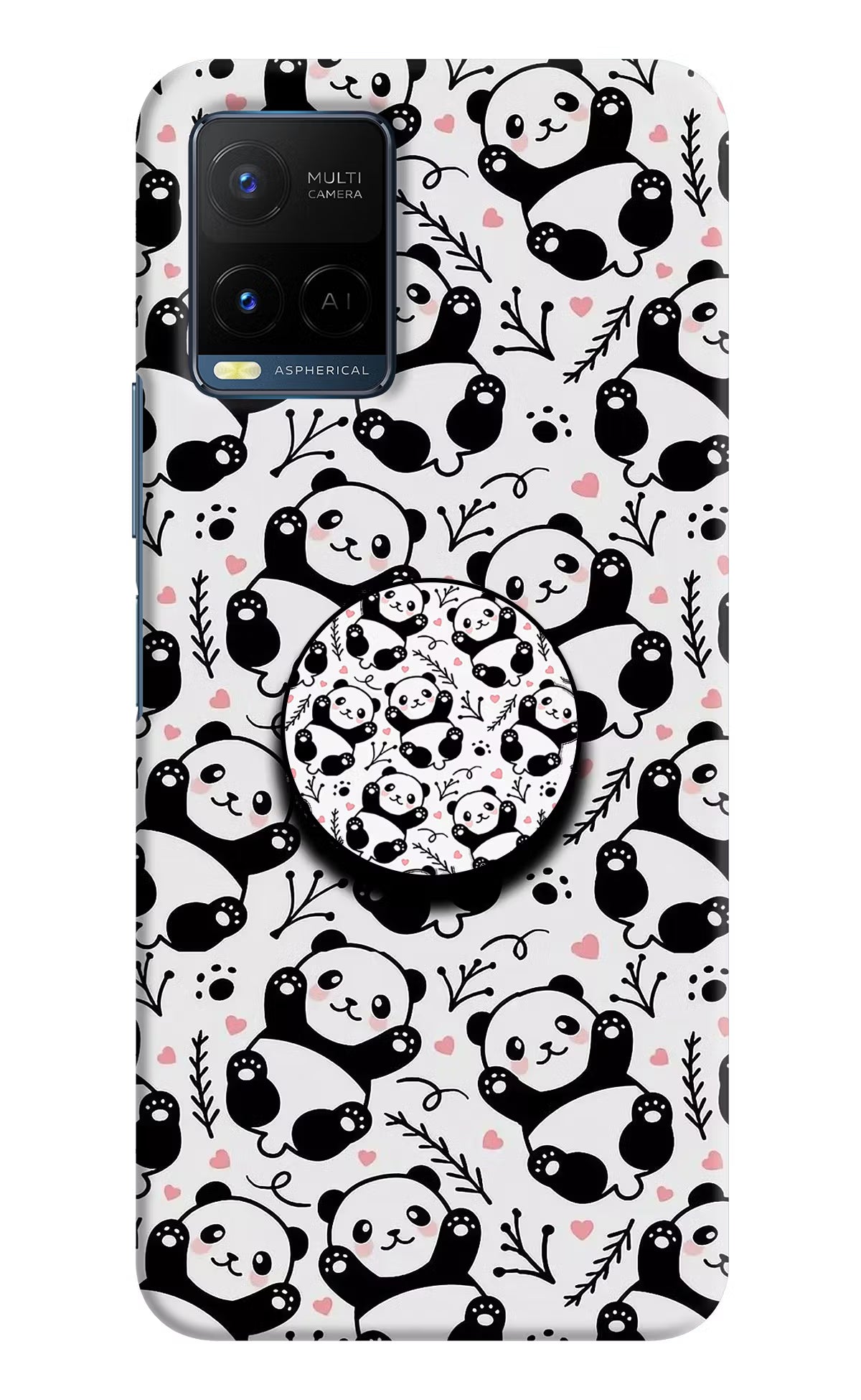 Cute Panda Vivo Y21/Y21s/Y33s Pop Case by Casekaro
