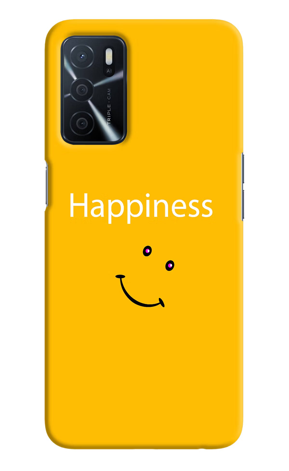 Happiness With Smiley Oppo A16 Hard Case Back Cover by Casekaro