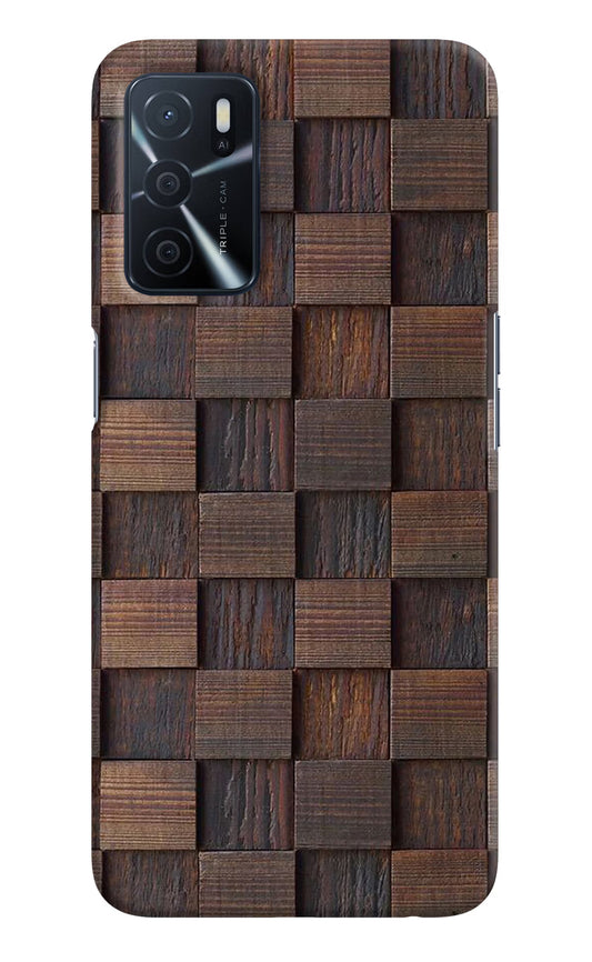 Wooden Cube Design Oppo A16 Hard Case Back Cover by Casekaro