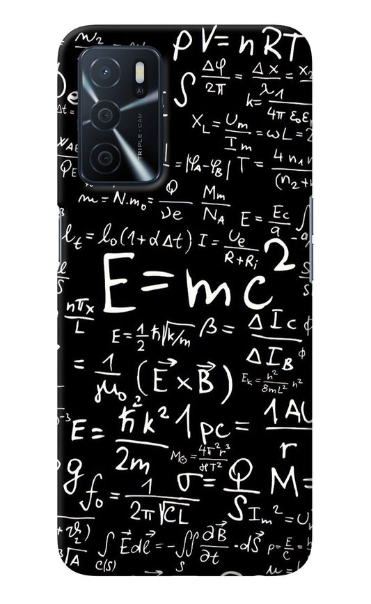 Physics Albert Einstein Formula Oppo A16 Back Cover