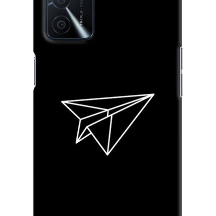 Paper Plane White Oppo A16 Hard Case Back Cover by Casekaro