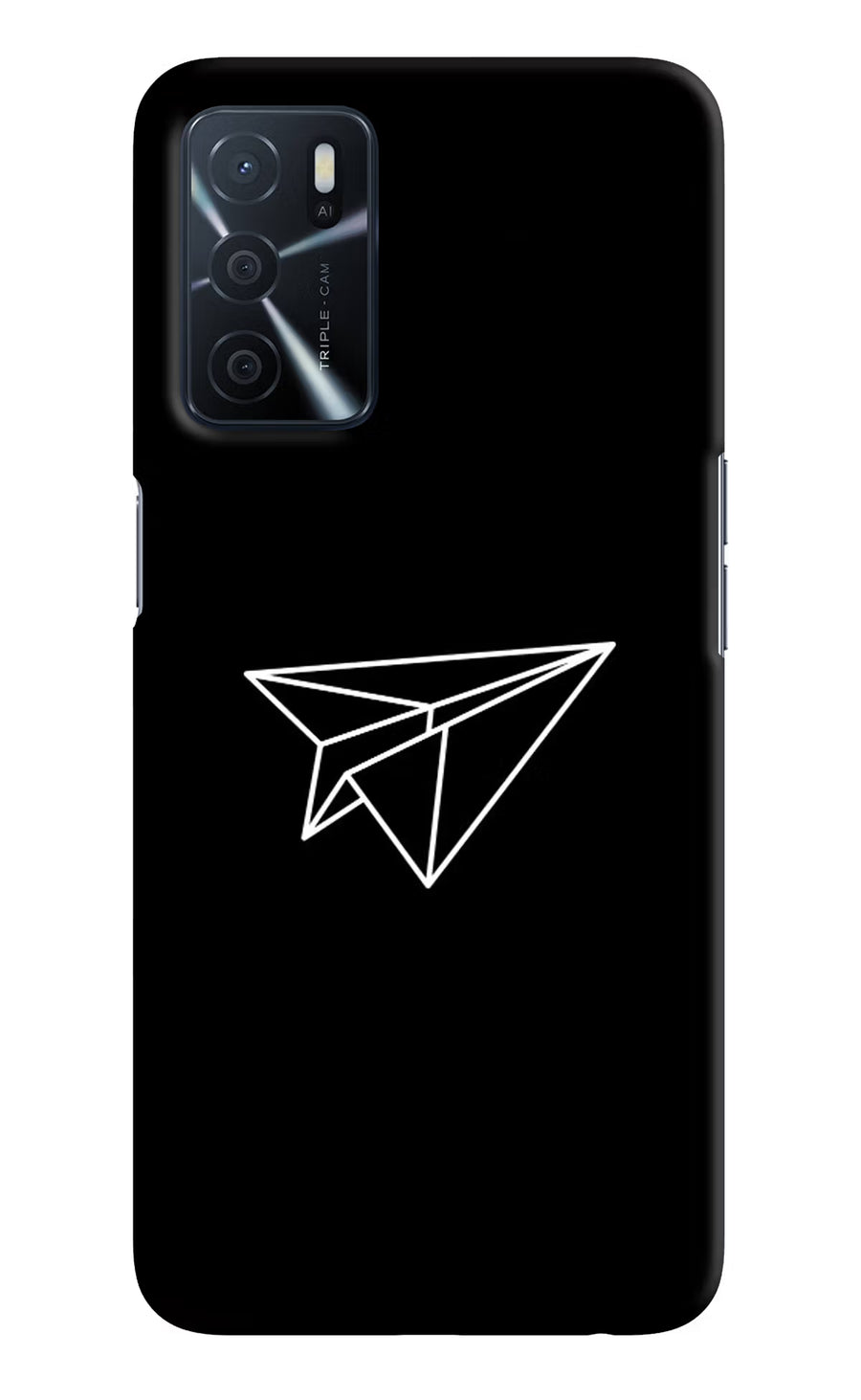 Paper Plane White Oppo A16 Back Cover, Hard case