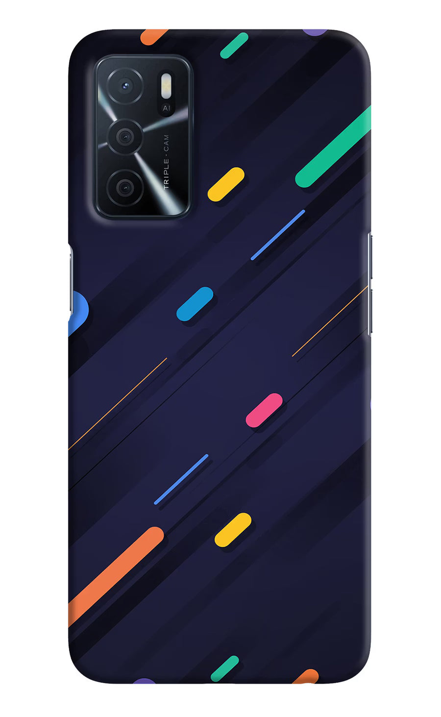Abstract Design Oppo A16 Back Cover, Hard case