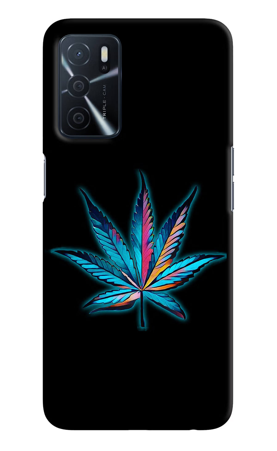 Weed Oppo A16 Back Cover, Hard case