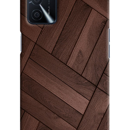 Wooden Texture Design Oppo A16 Hard Case Back Cover by Casekaro