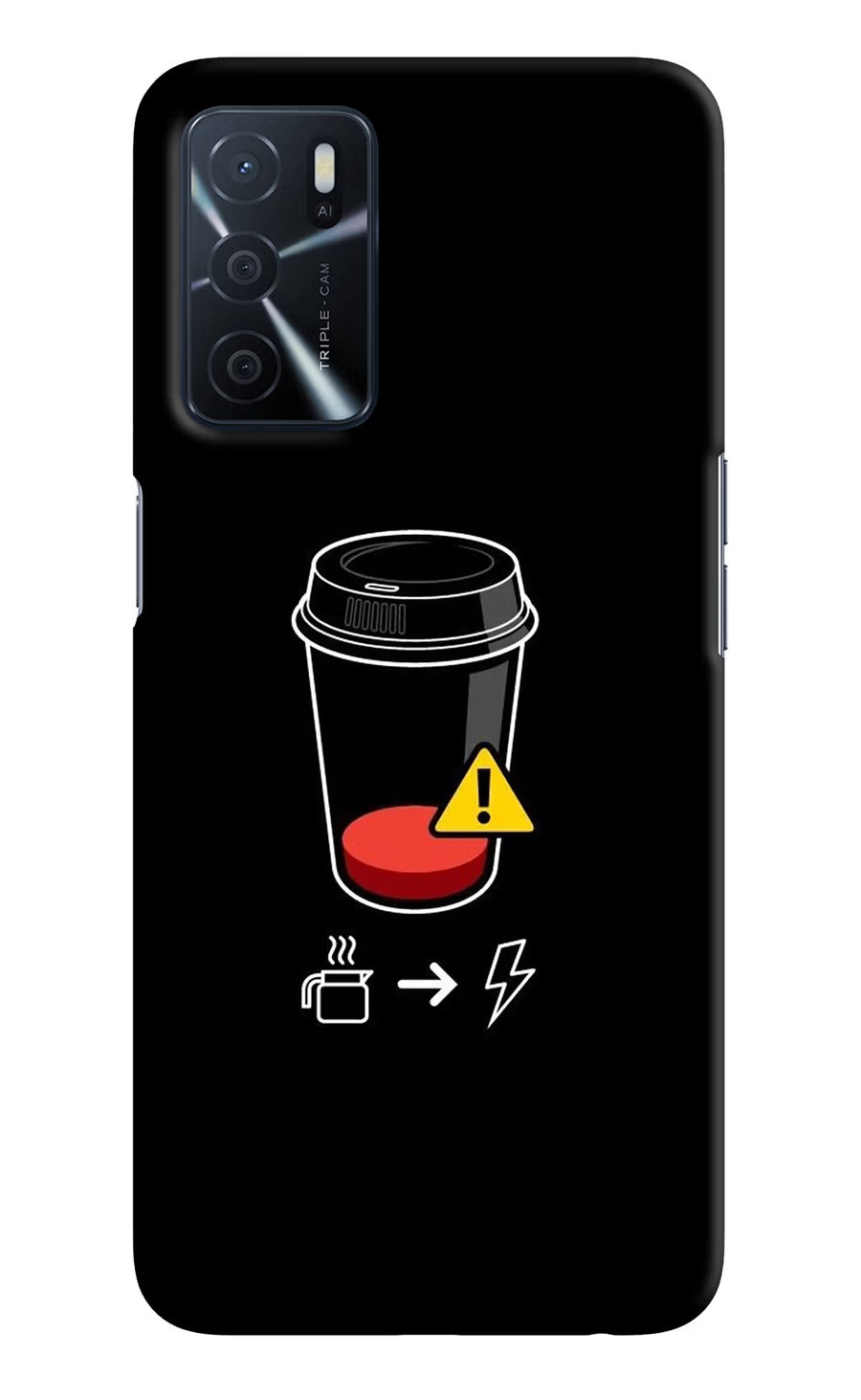 Coffee Oppo A16 Back Cover, Hard case