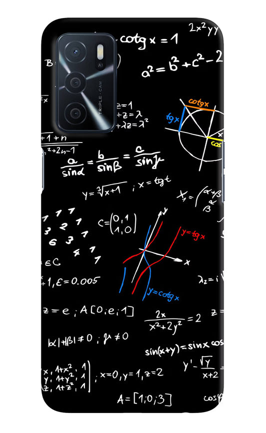 Mathematics Formula Oppo A16 Hard Case Back Cover by Casekaro