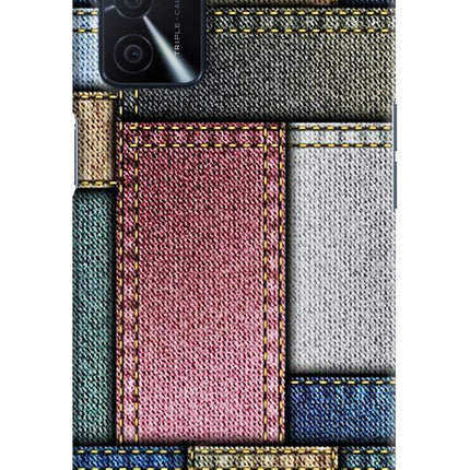 Multicolor Jeans Oppo A16 Hard Case Back Cover by Casekaro