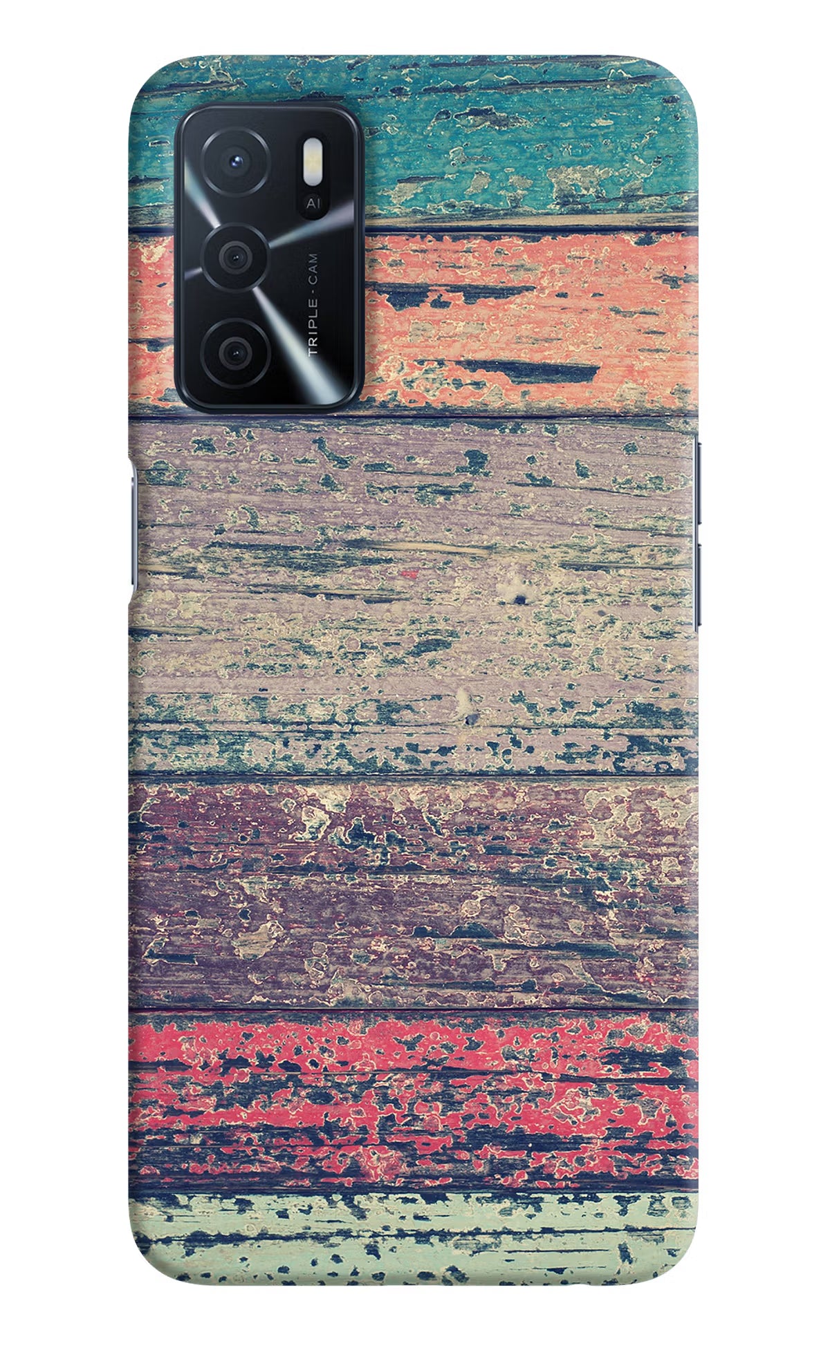 Colourful Wall Oppo A16 Hard Case Back Cover by Casekaro