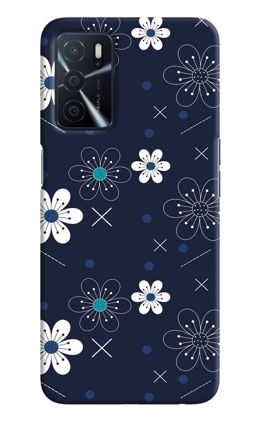 Flowers Oppo A16 Back Cover, Hard case
