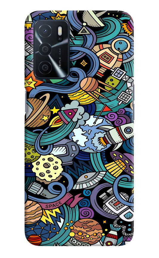 Space Abstract Oppo A16 Hard Case Back Cover by Casekaro