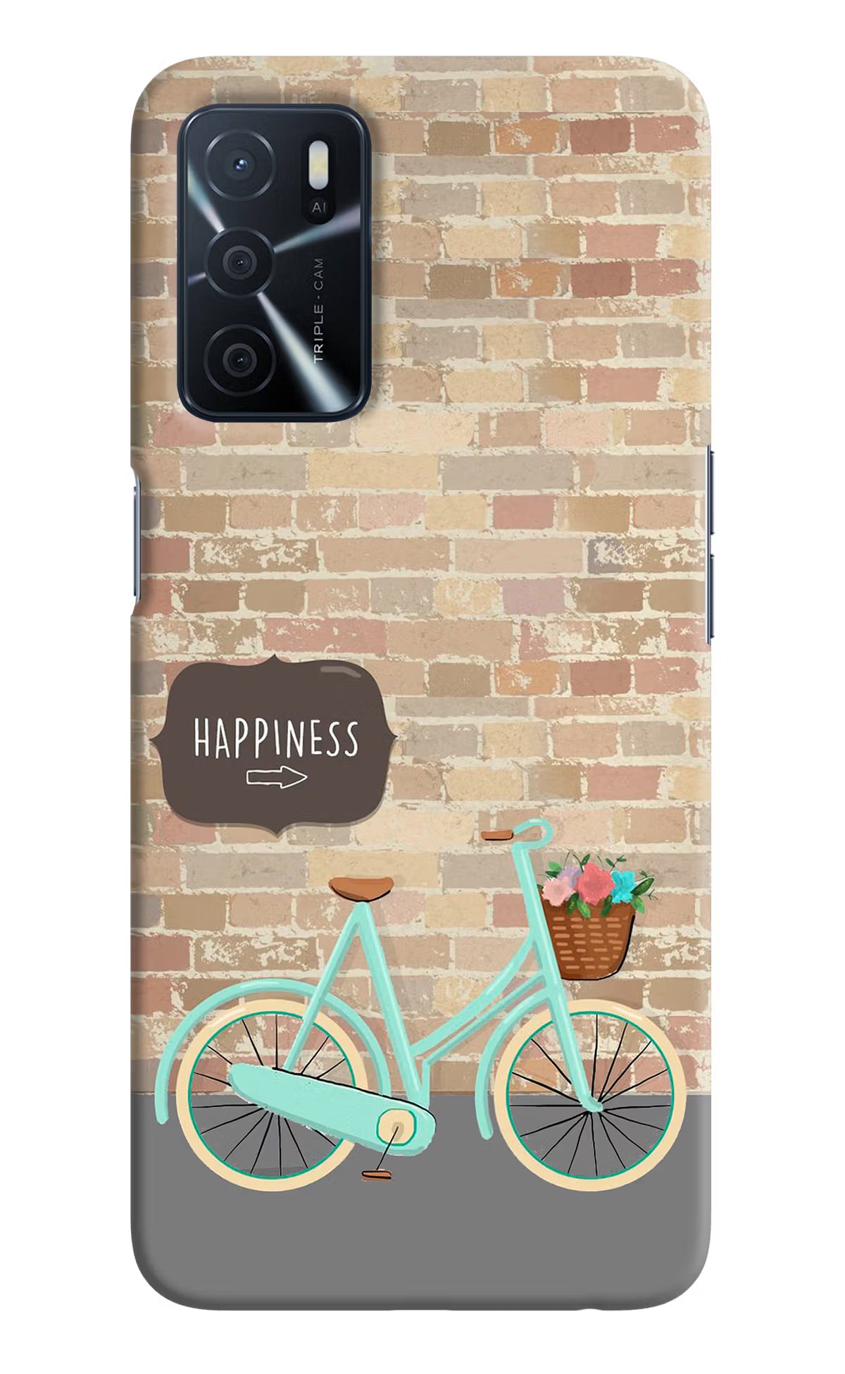 Happiness Artwork Oppo A16 Hard Case Back Cover by Casekaro
