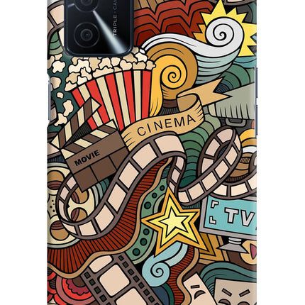 Cinema Abstract Oppo A16 Hard Case Back Cover by Casekaro