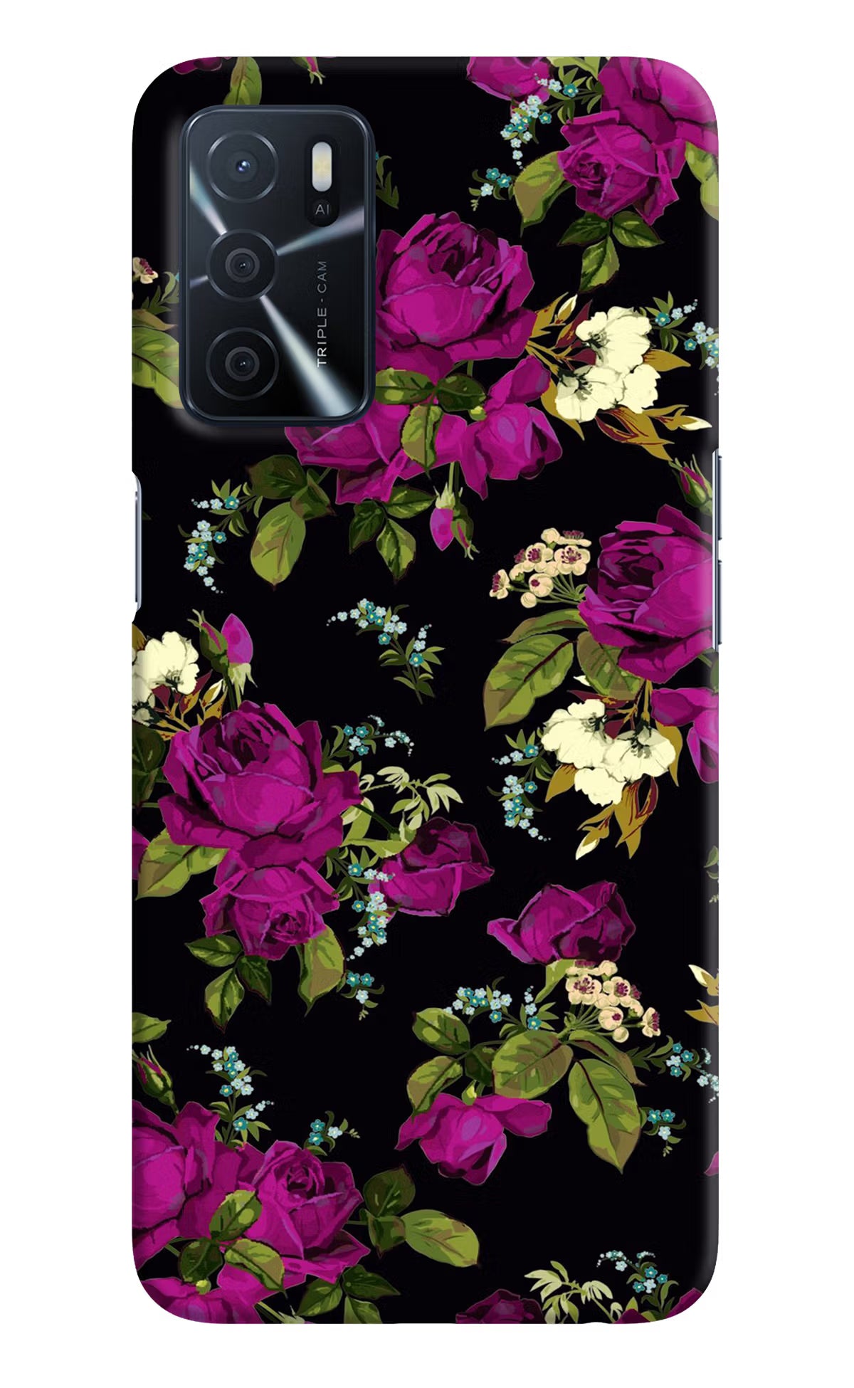 Flowers Oppo A16 Hard Case Back Cover by Casekaro