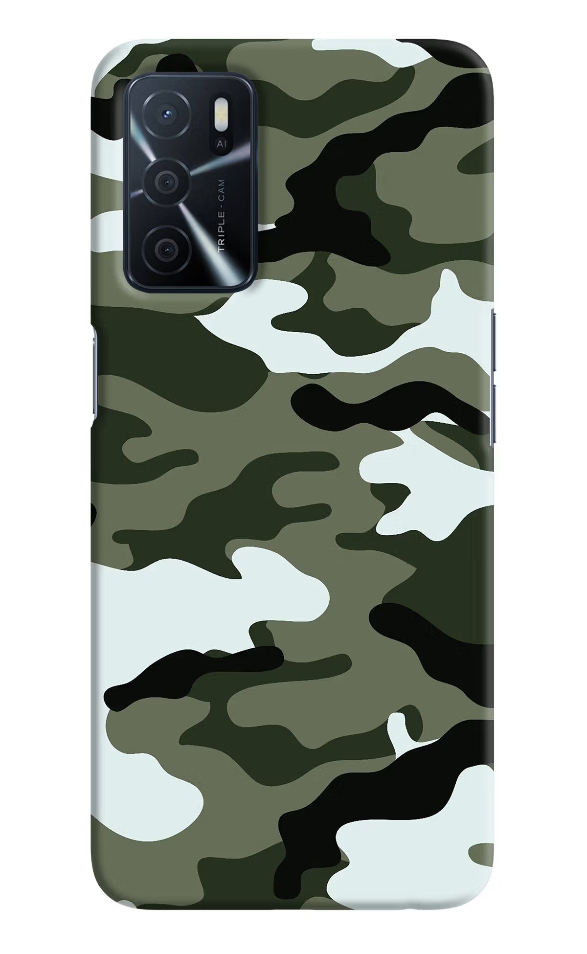 Camouflage Oppo A16 Hard Case Back Cover by Casekaro