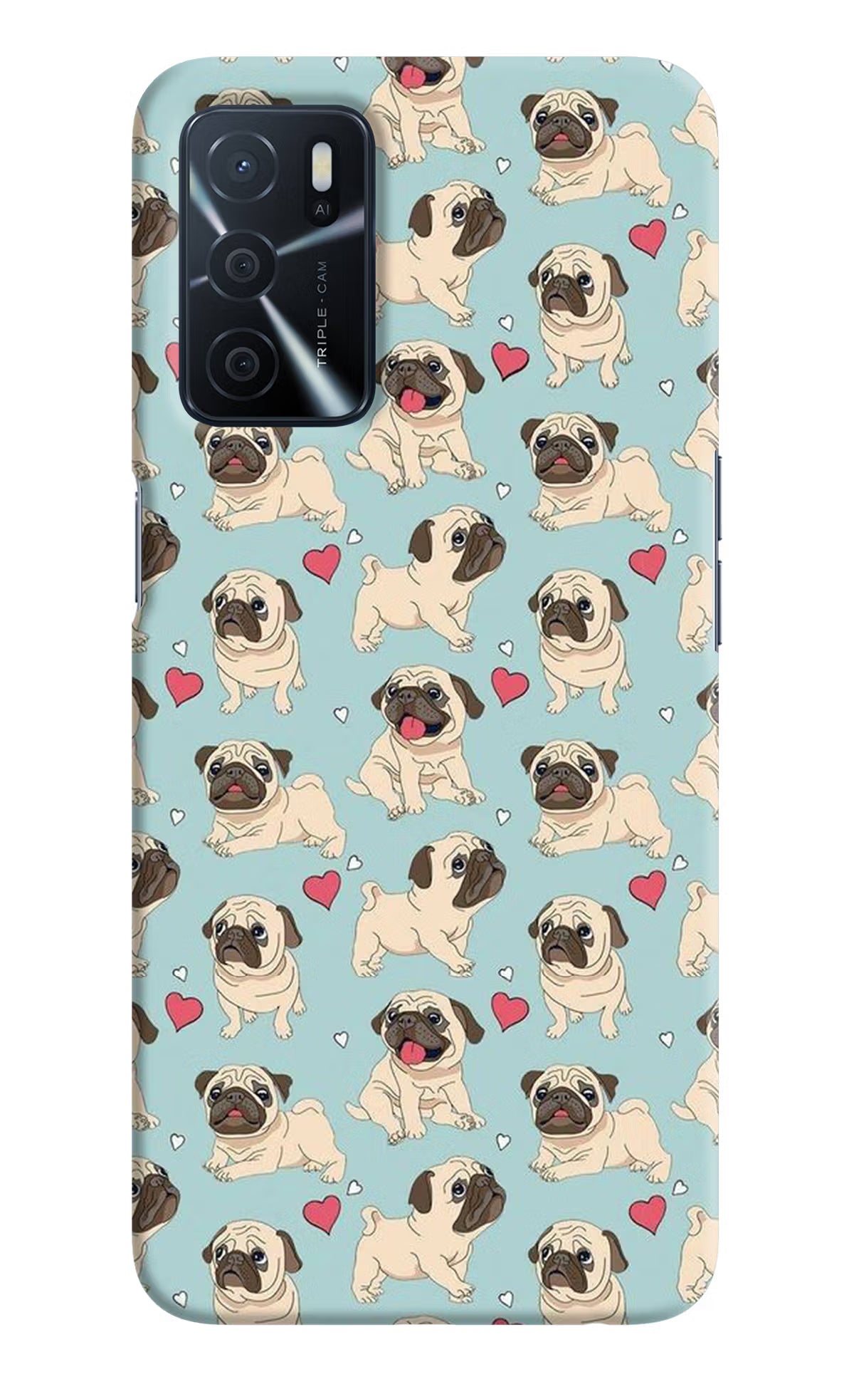 Pug Dog Oppo A16 Hard Case Back Cover by Casekaro