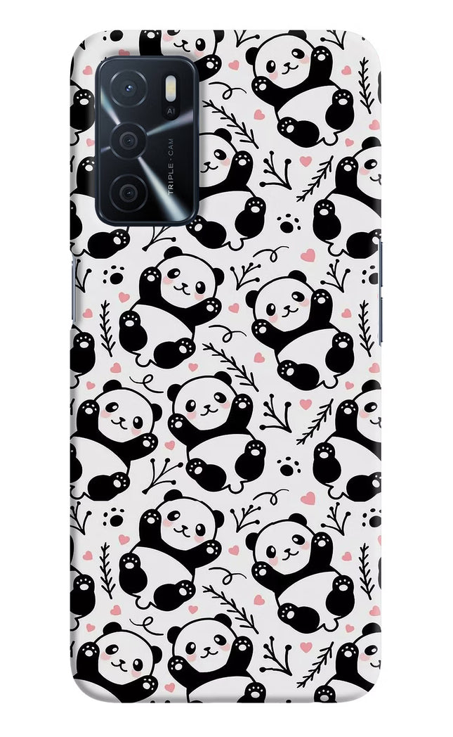 Cute Panda Oppo A16 Hard Case Back Cover by Casekaro