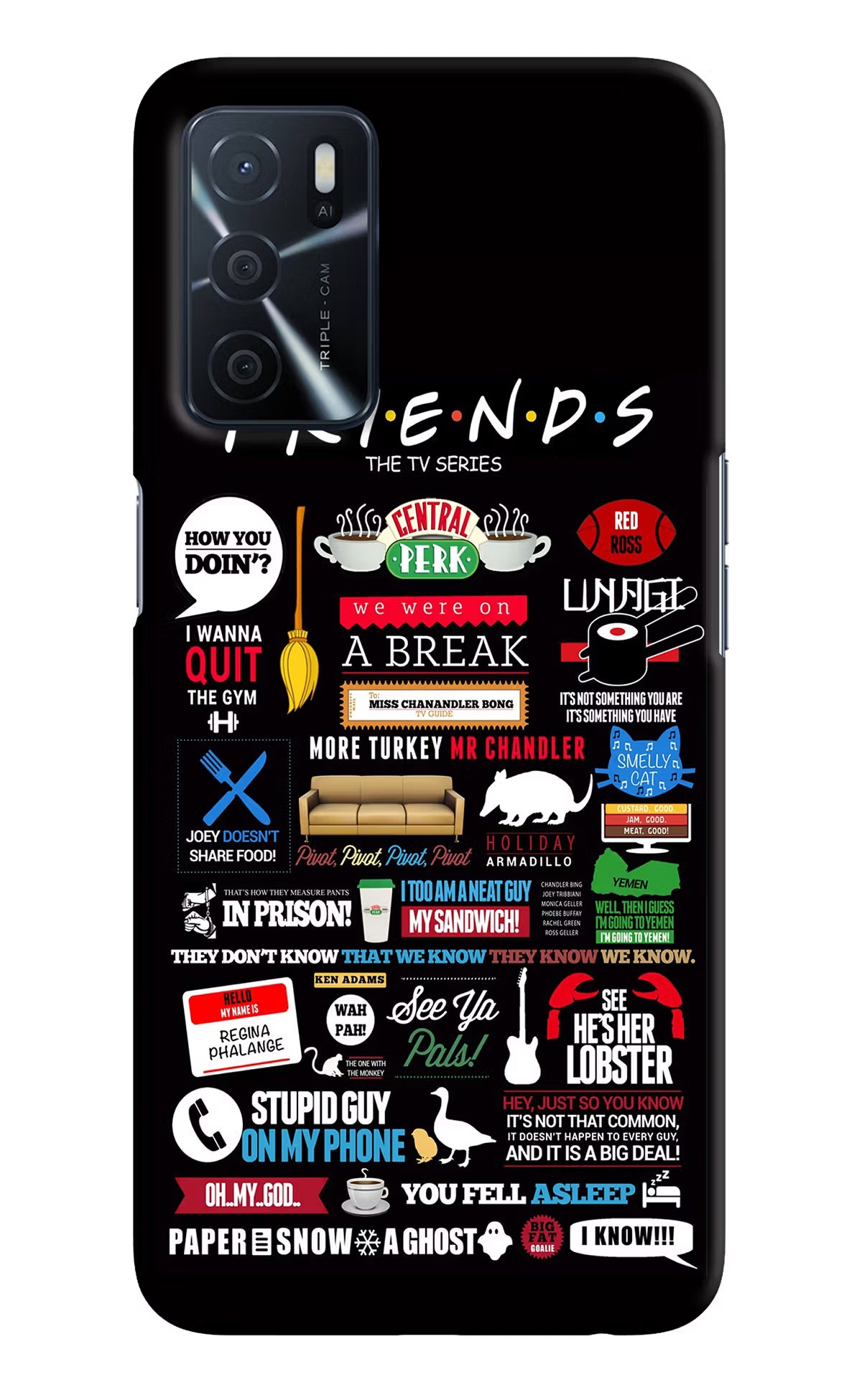 FRIENDS Oppo A16 Hard Case Back Cover by Casekaro