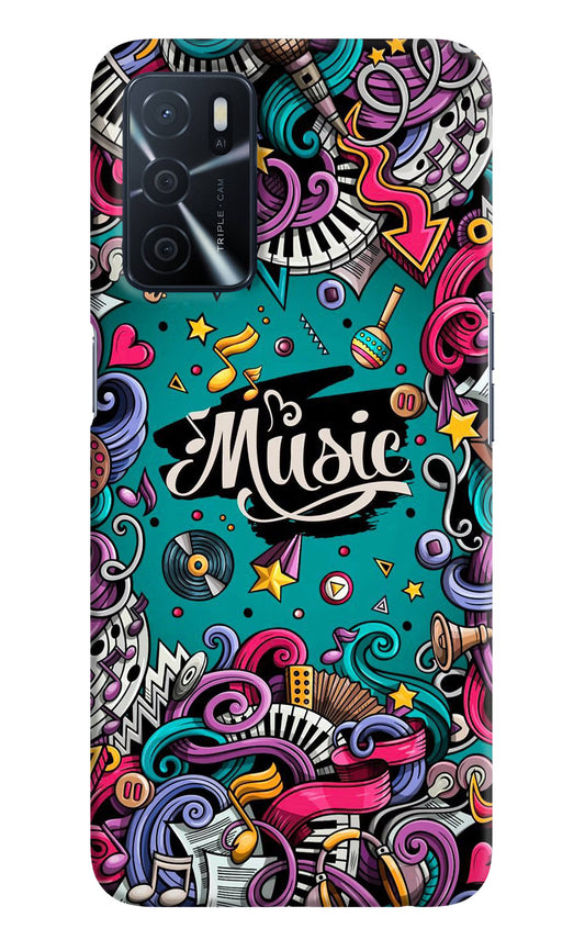 Music Graffiti Oppo A16 Hard Case Back Cover by Casekaro