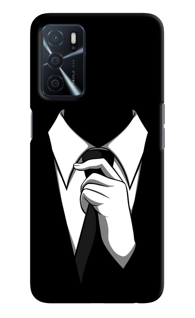Black Tie Oppo A16 Hard Case Back Cover by Casekaro