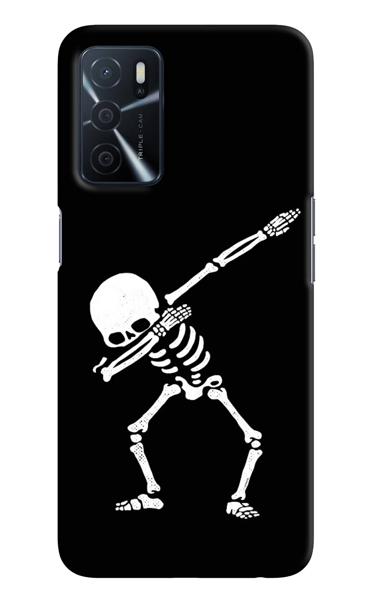 Dabbing Skeleton Art Oppo A16 Hard Case Back Cover by Casekaro