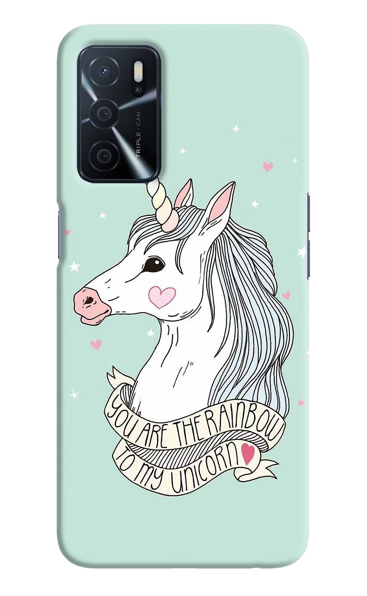 Unicorn Wallpaper Oppo A16 Hard Case Back Cover by Casekaro