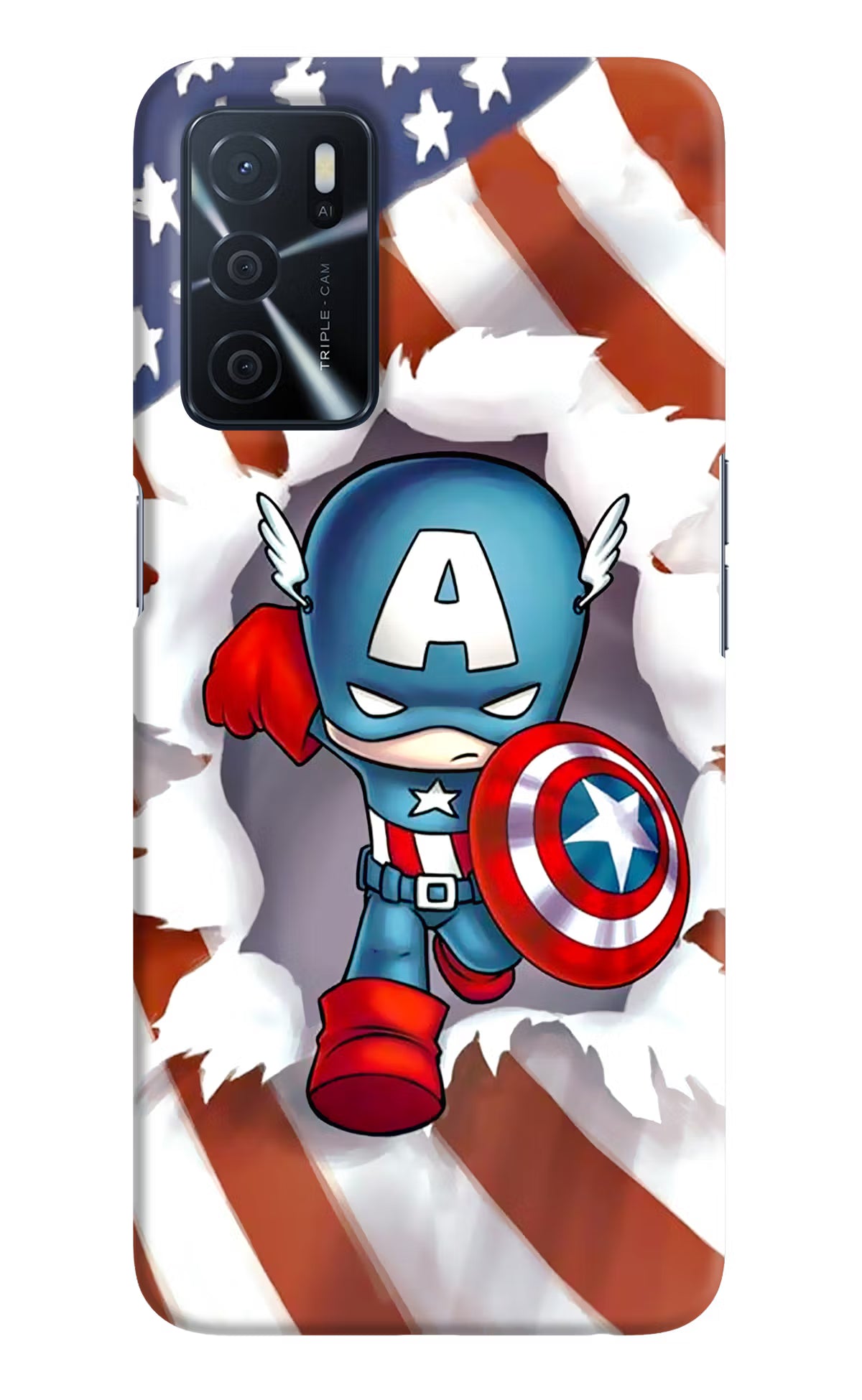 Captain America Oppo A16 Hard Case Back Cover by Casekaro