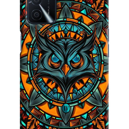 Angry Owl Art Oppo A16 Hard Case Back Cover by Casekaro
