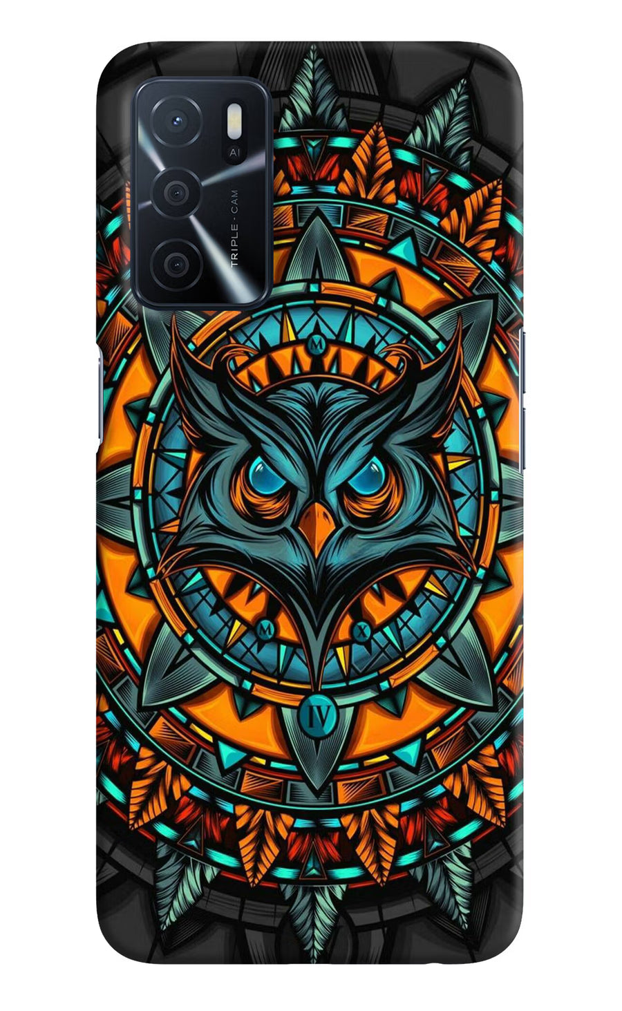 Angry Owl Art Oppo A16 Back Cover, Hard case