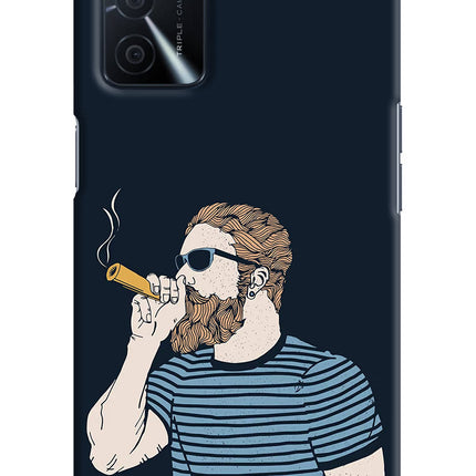 Smoking Oppo A16 Hard Case Back Cover by Casekaro