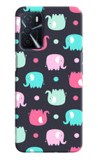 Elephants Oppo A16 Hard Case Back Cover by Casekaro