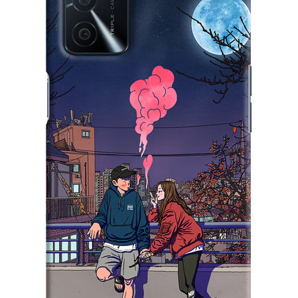 Chilling Couple Oppo A16 Hard Case Back Cover by Casekaro