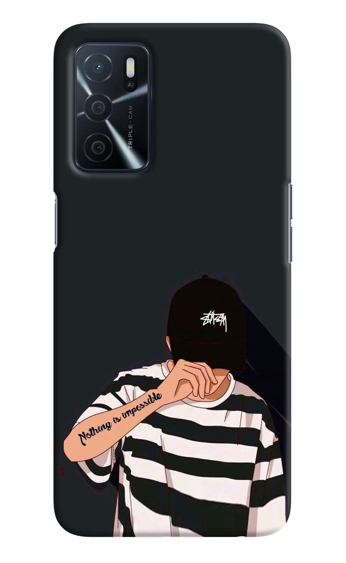 Aesthetic Boy Oppo A16 Hard Case Back Cover by Casekaro