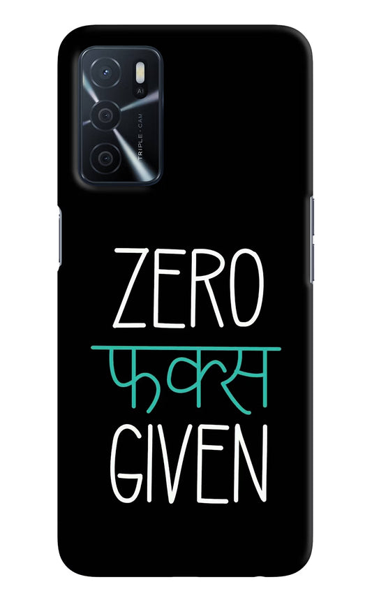 Zero Fucks Given Oppo A16 Hard Case Back Cover by Casekaro