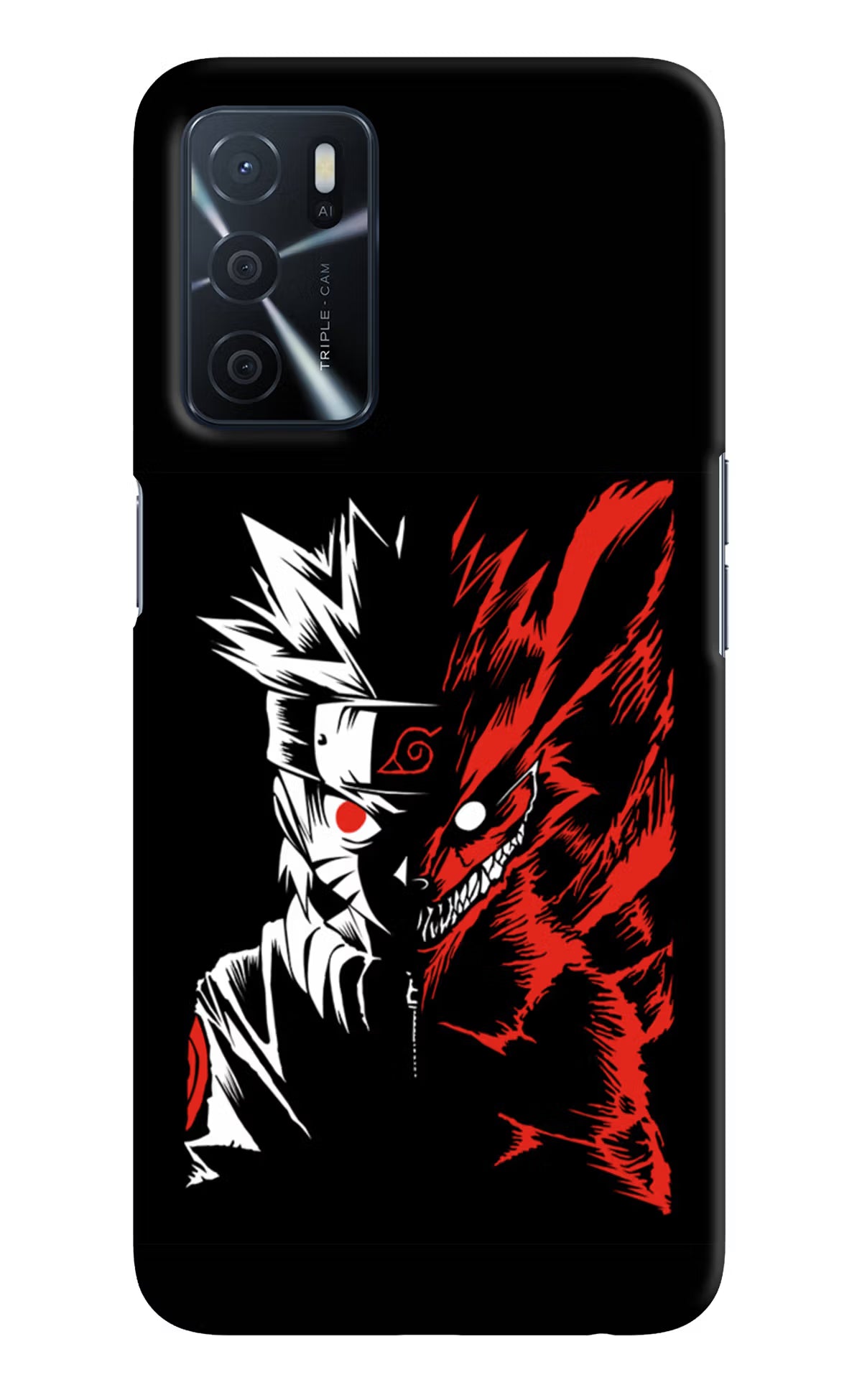 Naruto Two Face Oppo A16 Hard Case Back Cover by Casekaro