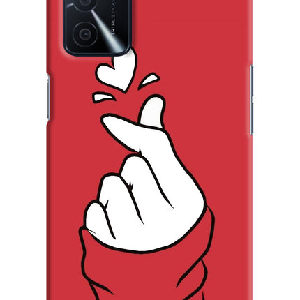 Korean Love Sign Oppo A16 Hard Case Back Cover by Casekaro