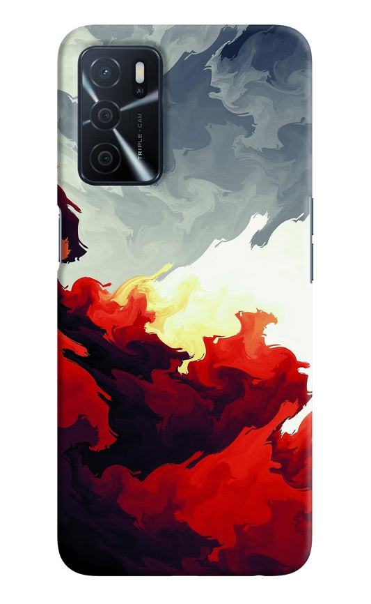 Fire Cloud Oppo A16 Hard Case Back Cover by Casekaro