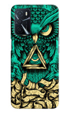 Green Owl Oppo A16 Hard Case Back Cover by Casekaro