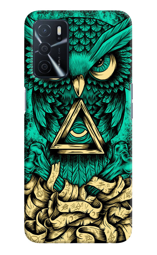 Green Owl Oppo A16 Hard Case Back Cover by Casekaro