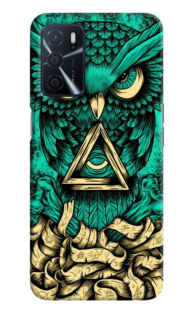 Green Owl Oppo A16 Hard Case Back Cover by Casekaro