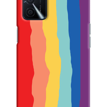 Rainbow Oppo A16 Hard Case Back Cover by Casekaro