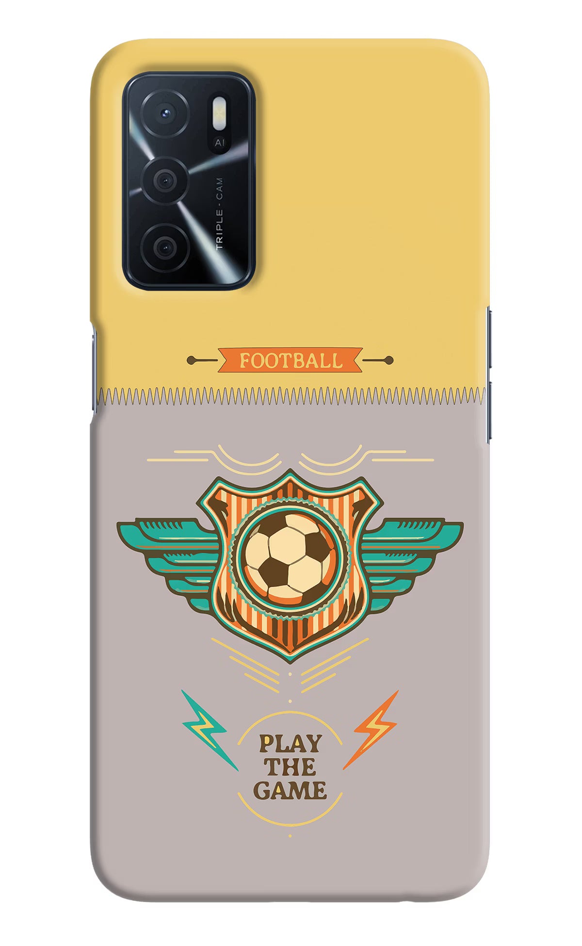 Football Oppo A16 Hard Case Back Cover by Casekaro