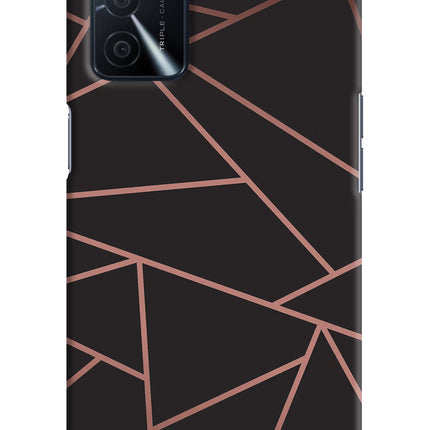 Geometric Pattern Oppo A16 Hard Case Back Cover by Casekaro