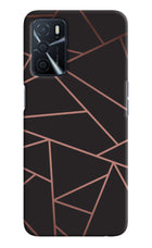 Geometric Pattern Oppo A16 Hard Case Back Cover by Casekaro